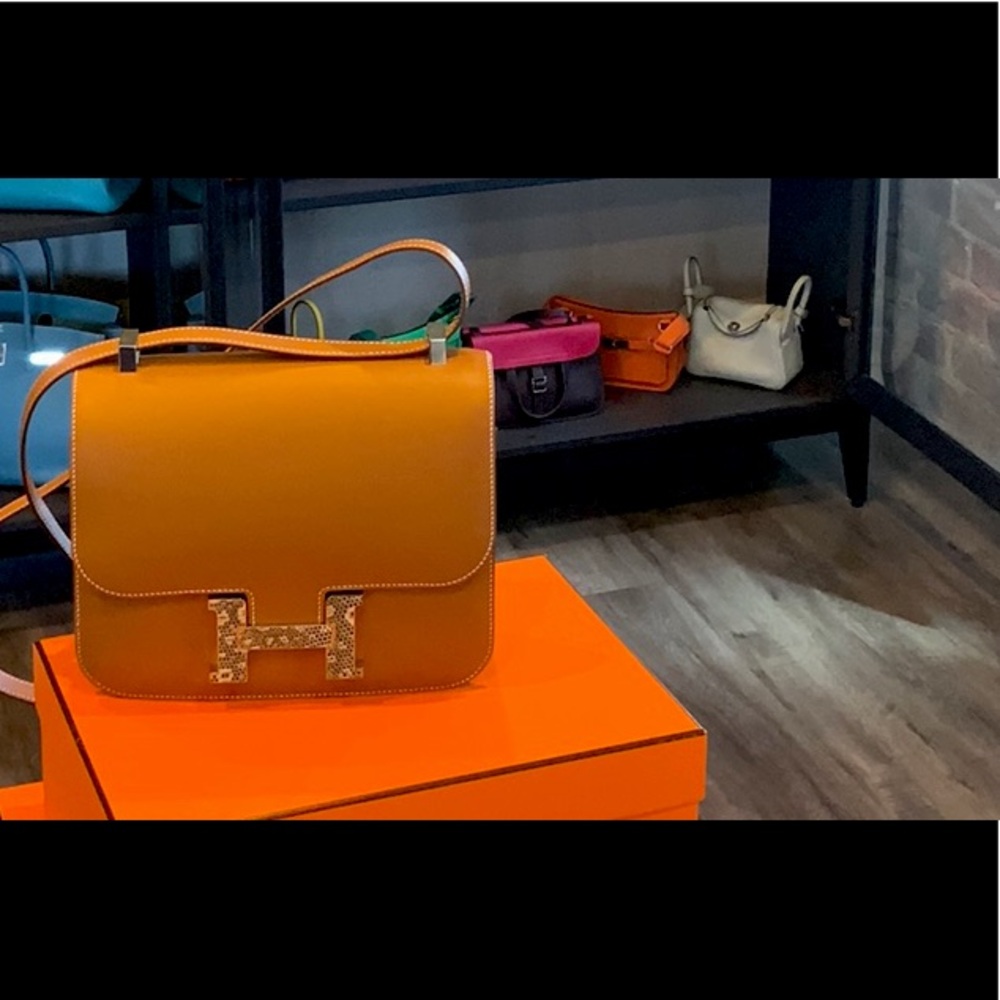Hermes Constance 24 Gold on Lizard